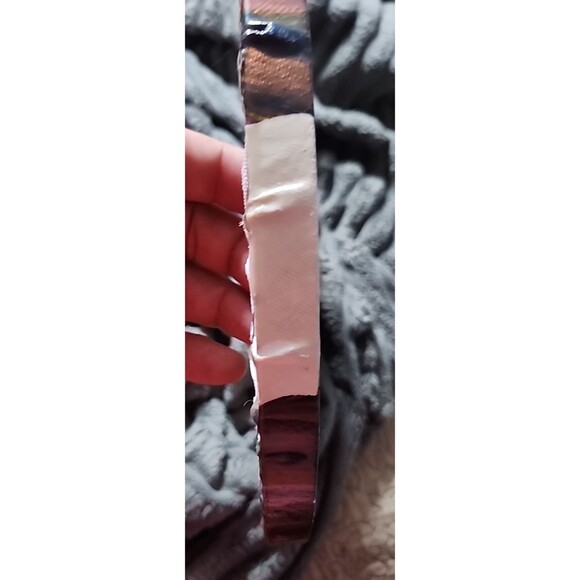 Desert Ridge Acrylic Pour Art 11¾” Round Canvas – Brown Tan Black Marble - Picture 3 of 3